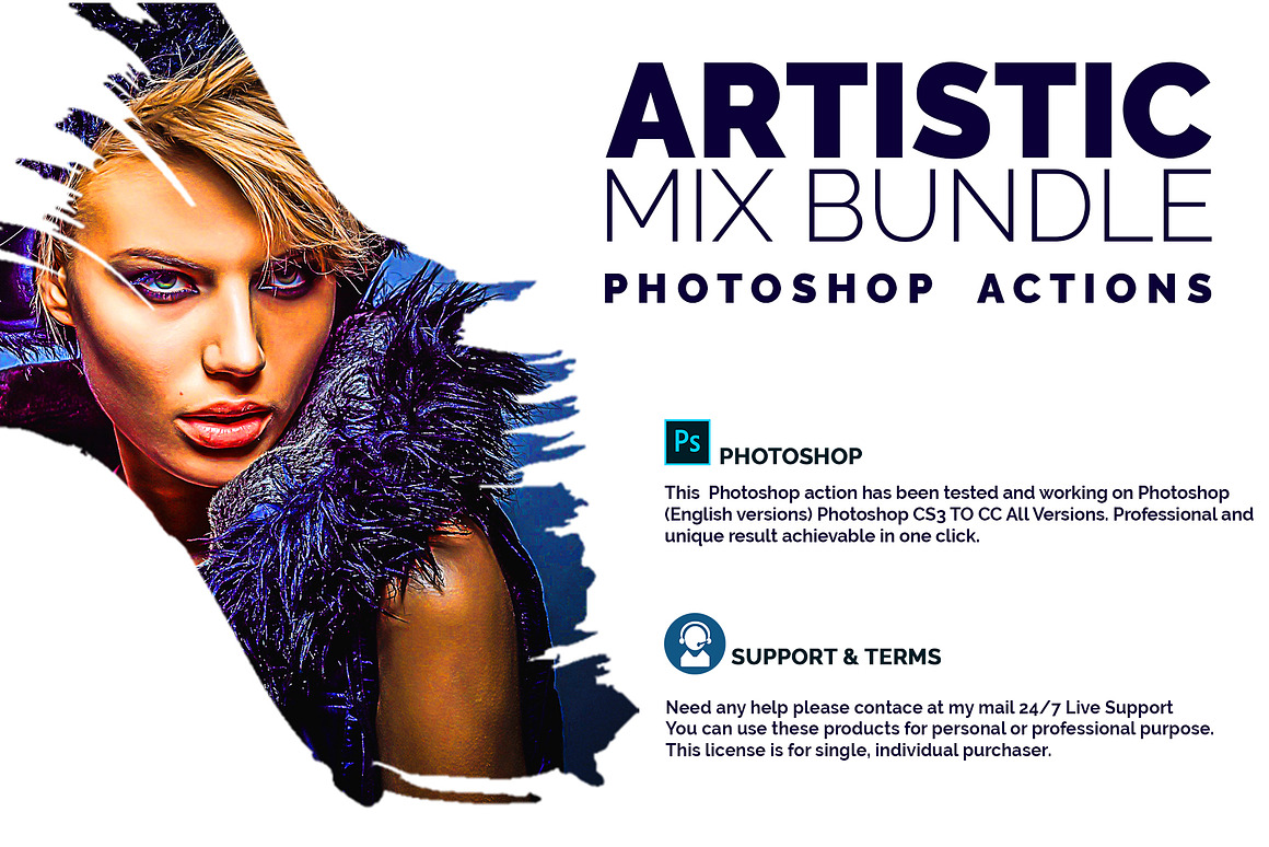 830 Creative Photoshop Action BUNDLE, an Action Add-On by Design Forest (Photo 4 of 133)