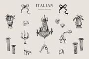 Italy abstract line art. Wedding svg, a Decorative Illustration by Summer Nightingale Art (Thumbnail 1 of 5)