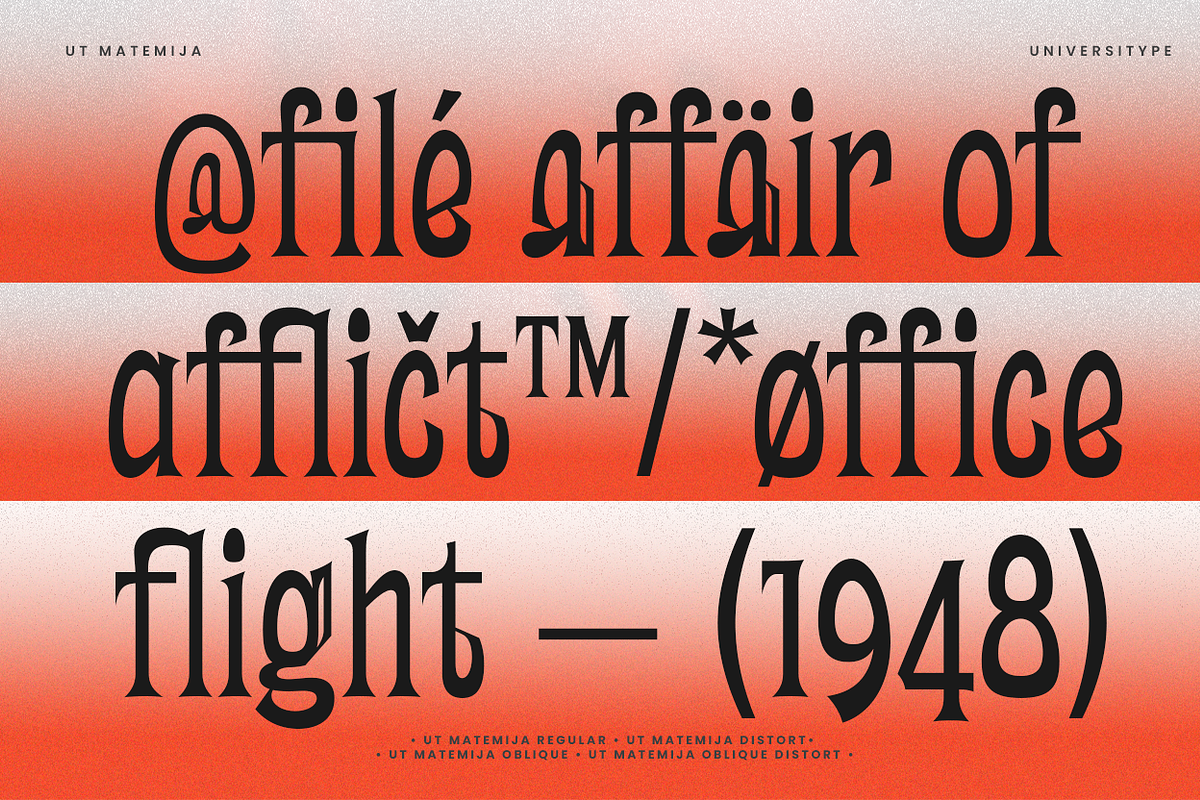 UT Matemija - A Movie Serif Font, a Serif Font by Universitype (Photo 4 of 12)