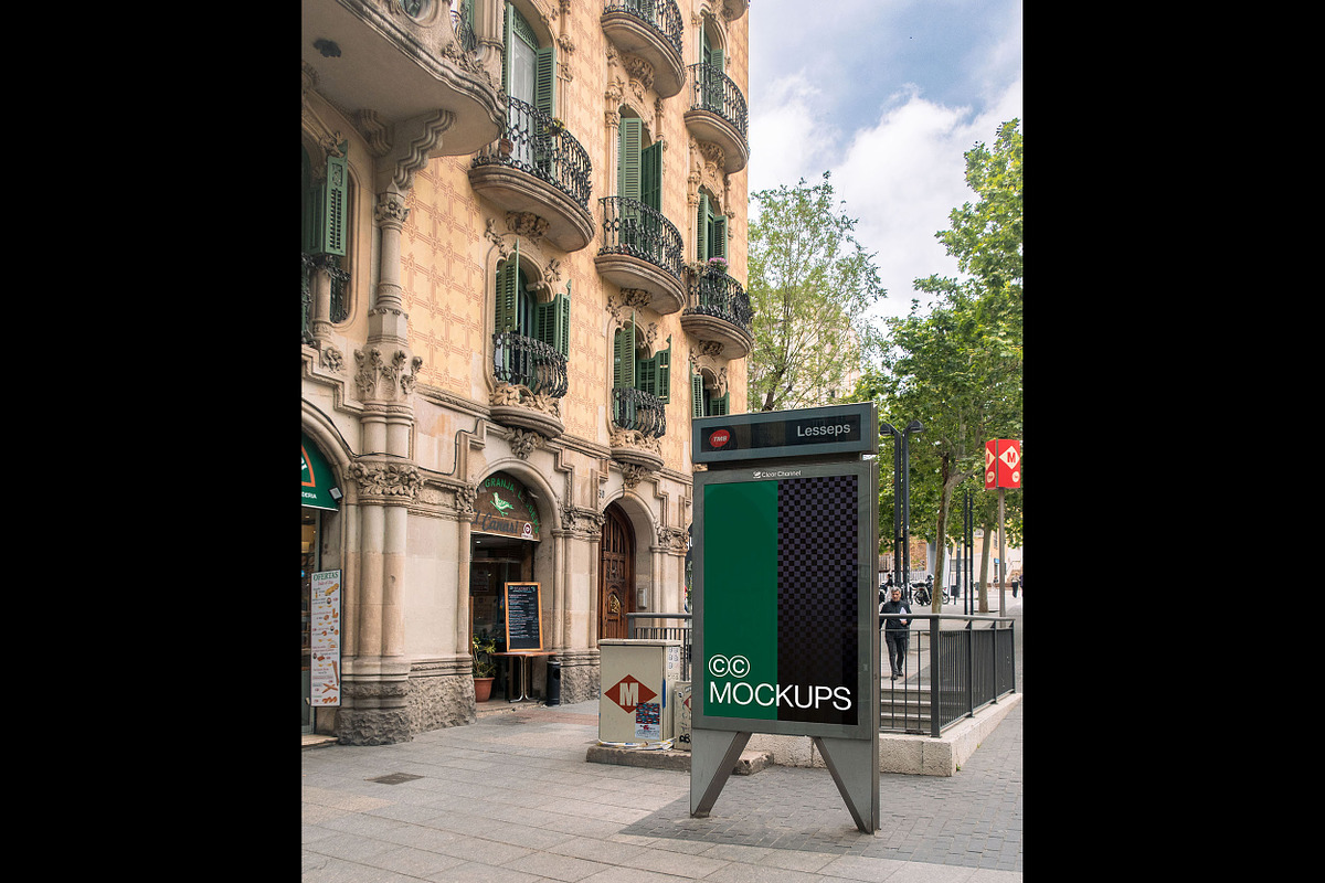 Barcelona Street Poster Mockup P010, an Advertising Mockup by CC Mockups (Photo 3 of 4)