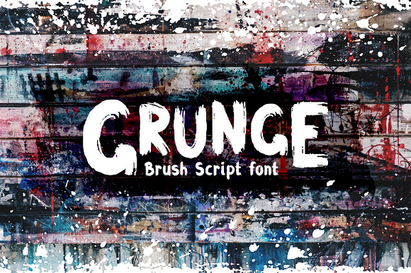 Grunge Latin and Cyrillic Brush Font preview 8