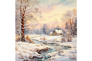 Winter Landscape, a Background Graphic by Vasmila (Thumbnail 4 of 4)