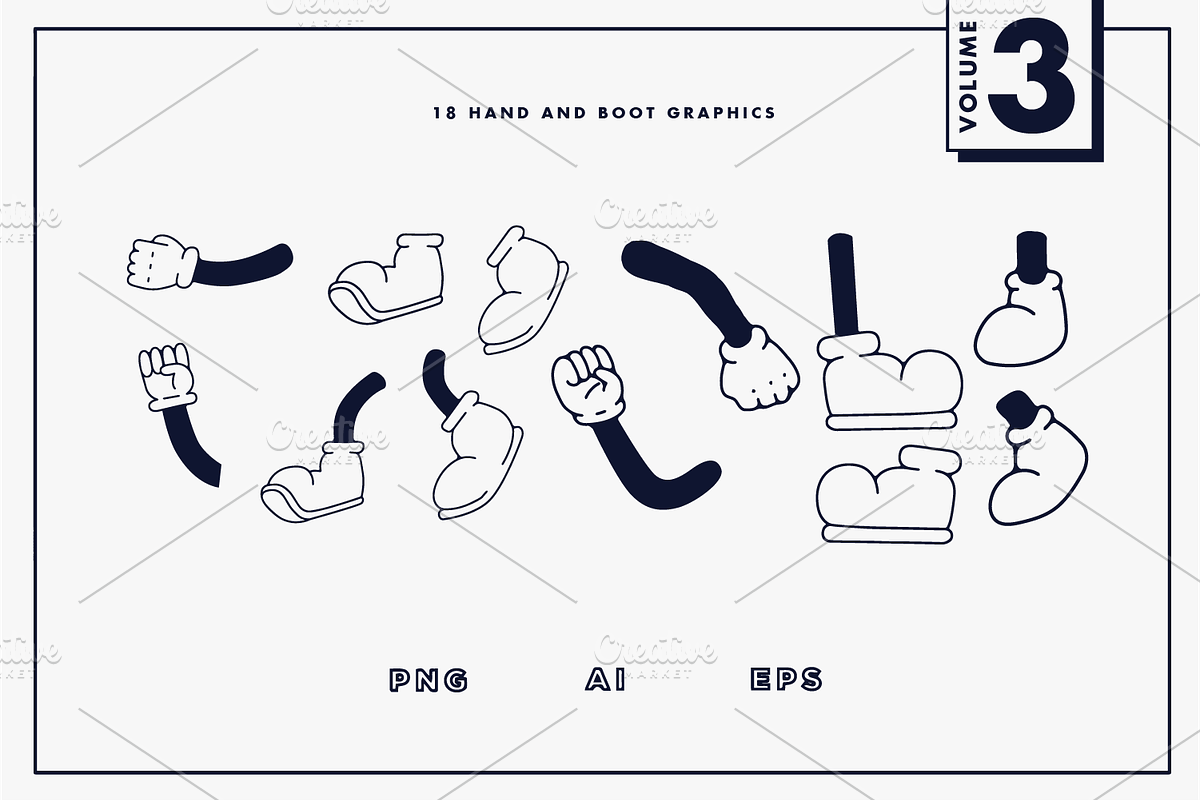 Retro Mascot Parts | VOL 3, an Illustration by GRPXSTORE (Photo 4 of 5)