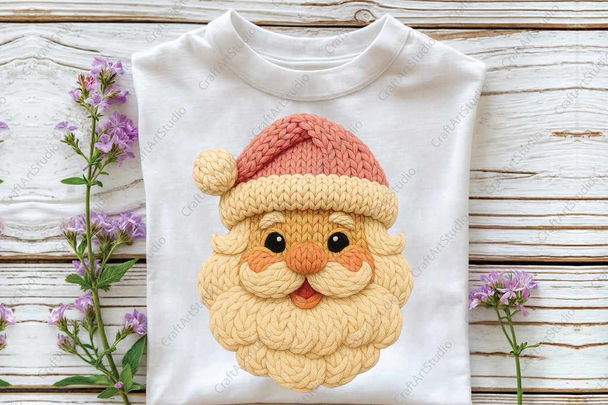 Pink Crochet Christmas PNG Bundle, an Illustration by CraftArtStudio (Photo 2 of 4)