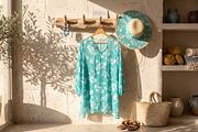 Seamless Blurred Mint Floral Pattern, a Pattern Graphic by Talip Memis (Thumbnail 10 of 13)