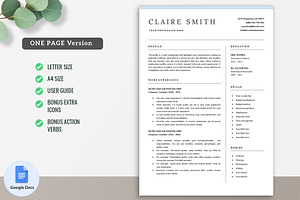 Google Docs Resume CV Template 04