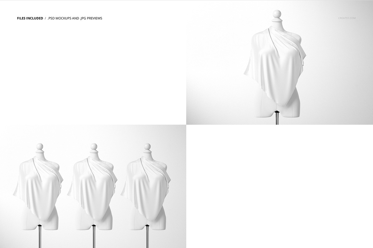 Silk Scarf on Mannequin Mockup, a Mockup by creatsy5 (Photo 2 of 7)