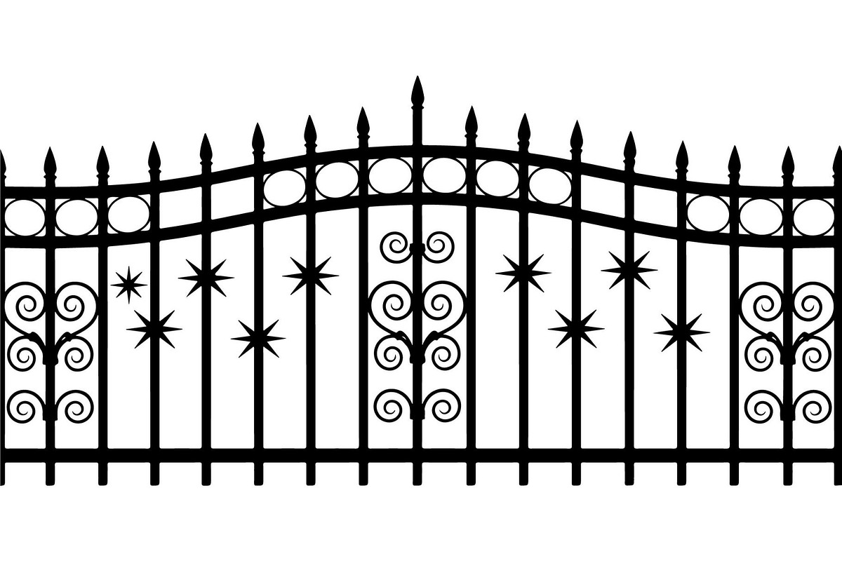 Luxury Scrollwork Iron Fence, an Object Graphic by Designer_Momina (Photo 3 of 14)