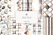 Fathers Day Digital Paper, a Pattern Graphic by GlamArtZhanna (Thumbnail 1 of 4)