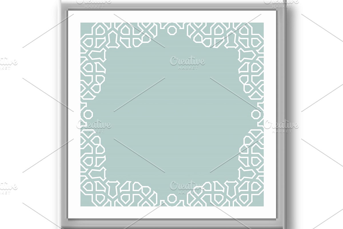 Floral Abstract Square Vector Frame, a Background Graphic by FineArtStudio (Photo 3 of 3)