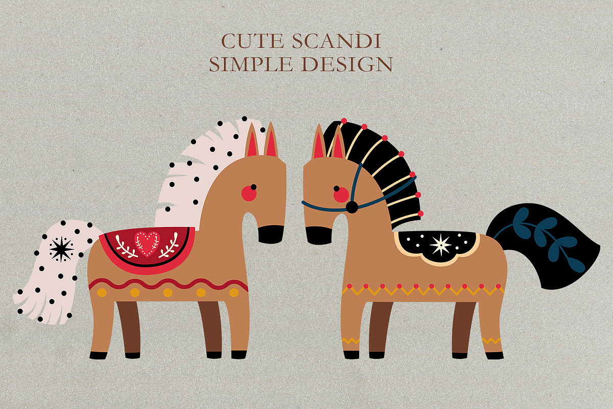 Nordic Christmas Scandinavian Folk, a Decorative Illustration by the_myro (Photo 5 of 12)