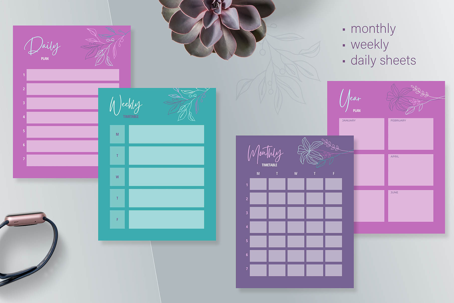 Teacher Planner Canva Template Creative Market