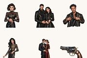 Mafia Romance Clipart Bundle, a Person Illustration by BusyDaydesign (Thumbnail 5 of 9)
