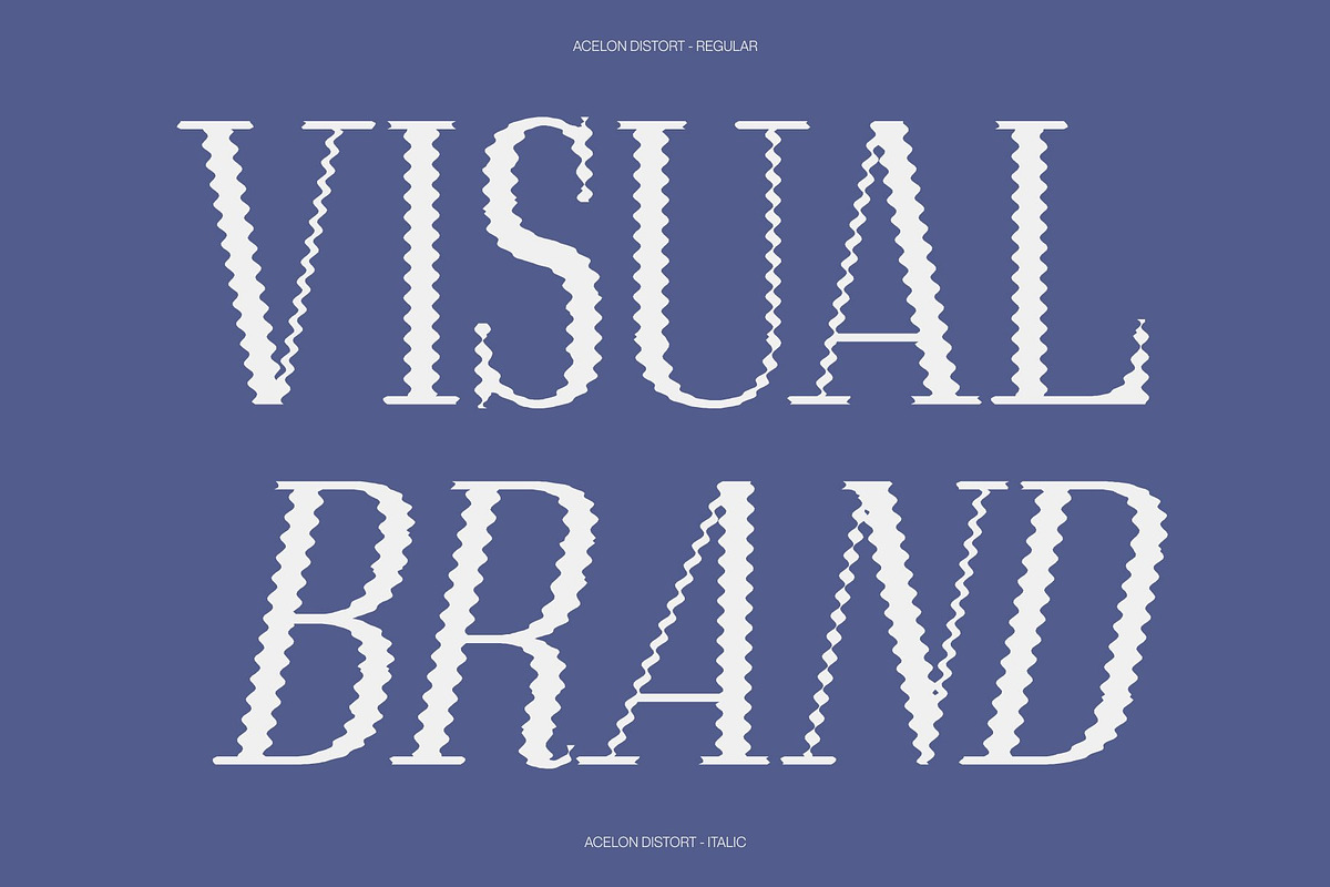 Acelon Distort, a Serif Font by Craft Supply Co. (Photo 3 of 8)