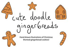Cute doodle gingerbread cookies