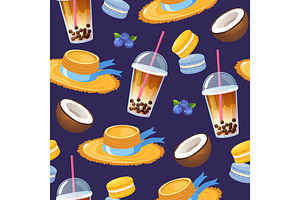Cartoon colorful summer pattern, a Pattern Graphic by Elen_Art
