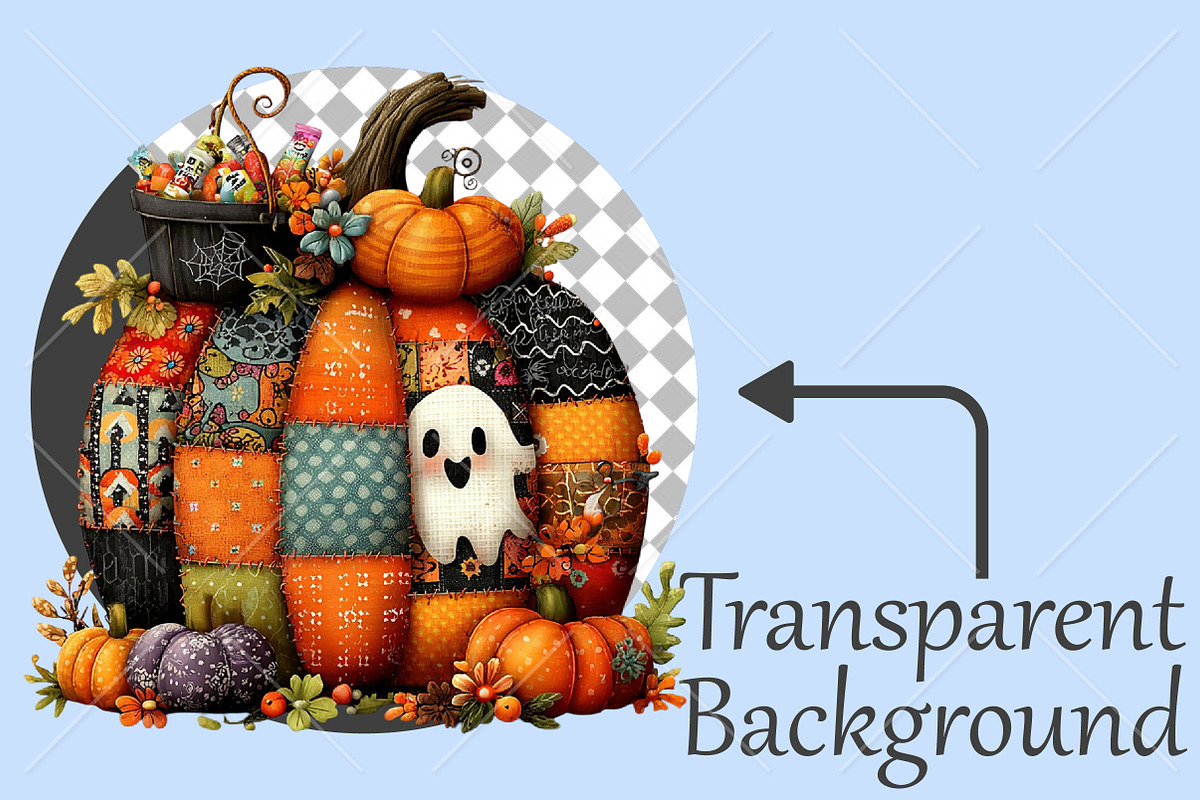 Whimsical Halloween Pumpkin Clipart, a Seasonal Illustration by Canvas Craft (Photo 2 of 10)