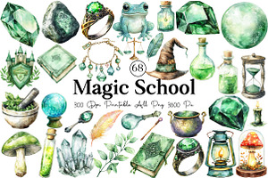 Magic School PNG Clipart Wizard, an Illustration by DreamCafeArt