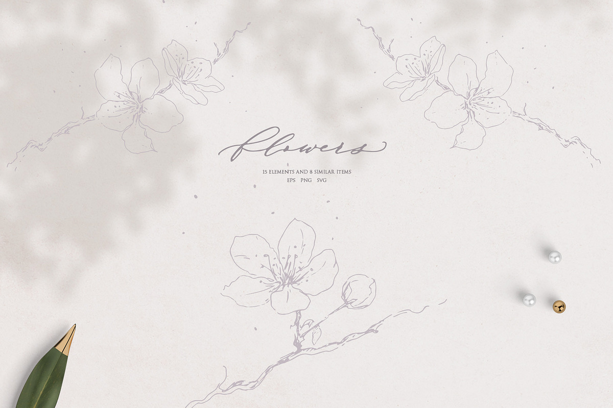Wedding frame and floral monogram, an Illustration by Summer Nightingale Art (Photo 6 of 10)