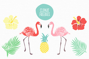 6 Vector Tropical Patterns Clipart