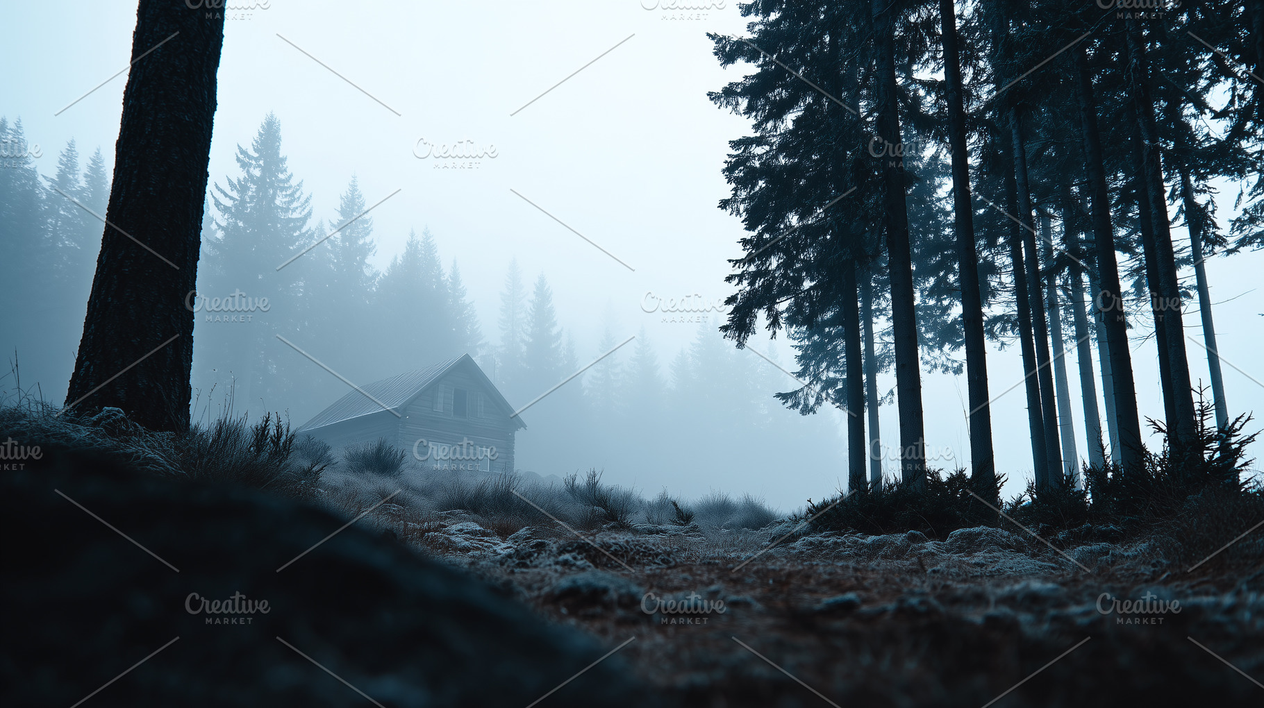 Misty forest landscape with a wooden, a Nature Photo by MistyDay
