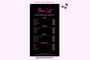 Price List Flyer, Canva Template, a Social Media Template by Cherry Paper Co (Thumbnail 1 of 3)