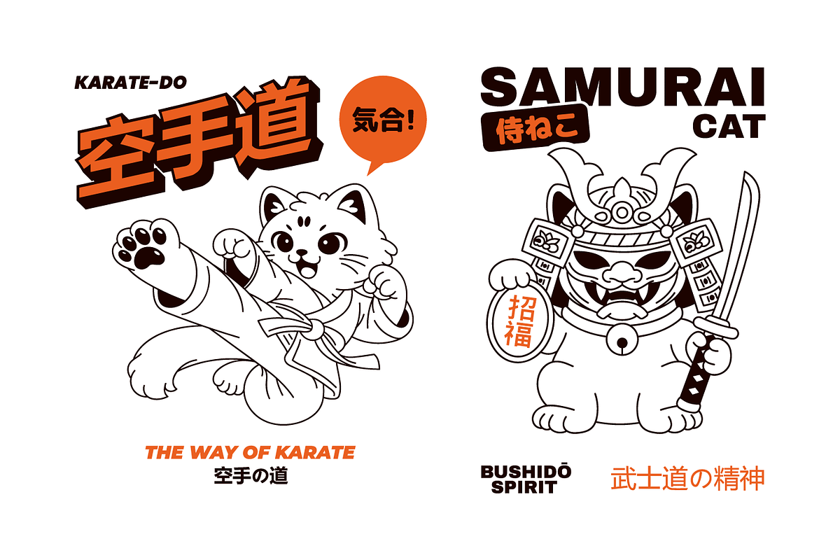 Kawaii Japan Vector Stickers, a Decorative Illustration by SergeyBitos (Photo 4 of 12)