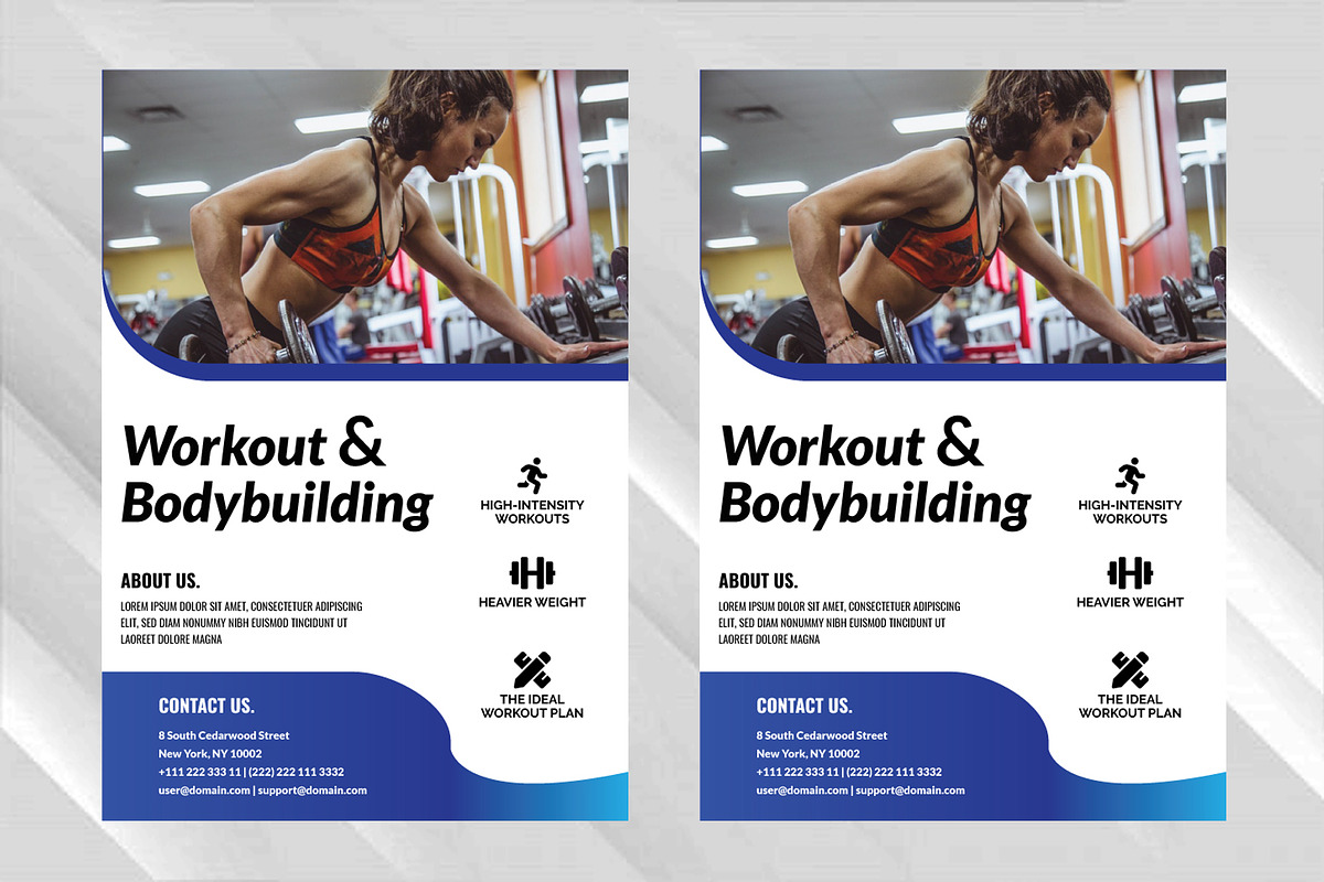 Workout and Bodybuilding Flyer, a Flyer Template by PenciGraphics (Photo 1 of 2)