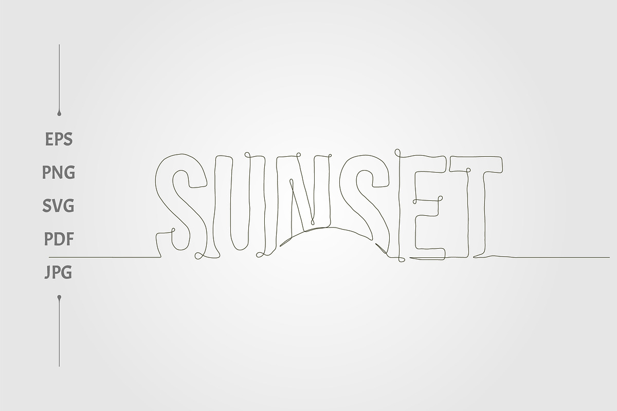 typography of Sunset, an Object Graphic by lawoel (Photo 2 of 3)