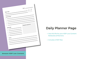 KDP Interior - Daily Planner Page