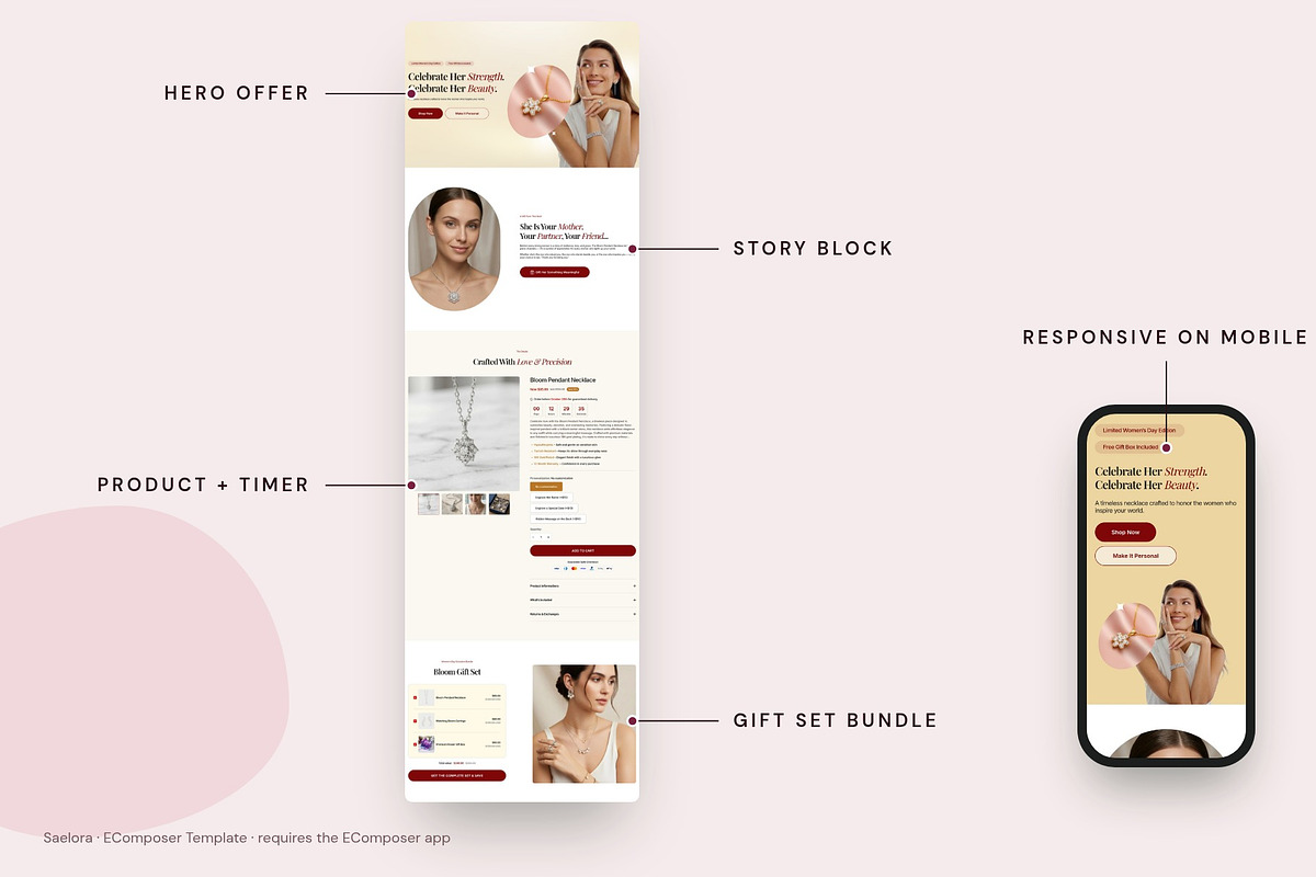 Saelora - Shopify EComposer Template, a Shopify Template by Boost Convert (Photo 2 of 11)