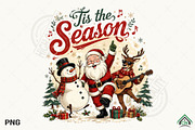 Retro Tis the season png, Santa, a Seasonal Illustration by Craft Nest (Thumbnail 1 of 5)