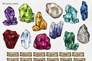 Birth Flowers & Birthstone Clipart, an Illustration by Belusuab (Thumbnail 3 of 16)