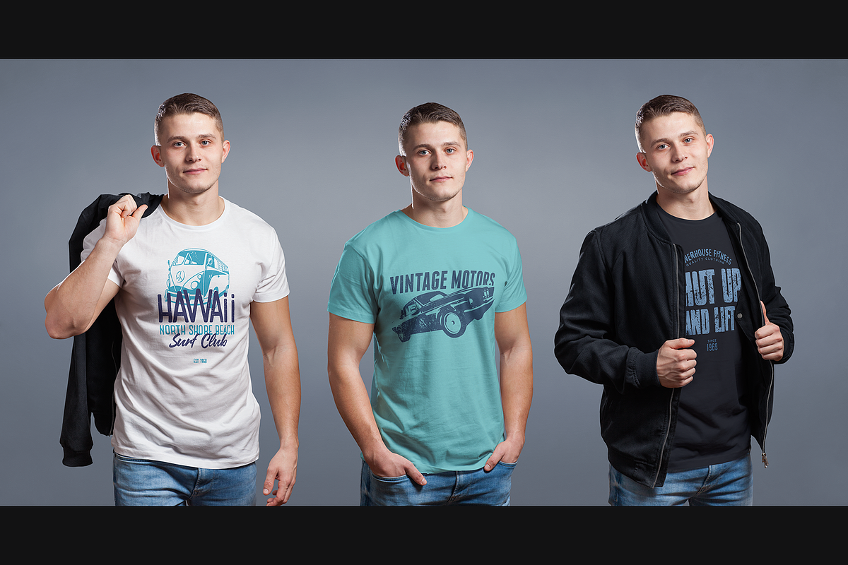 Mens Crew Neck T-shirt Mock-up, a Shirt Mockup by Mint Pixels (Photo 3 of 10)