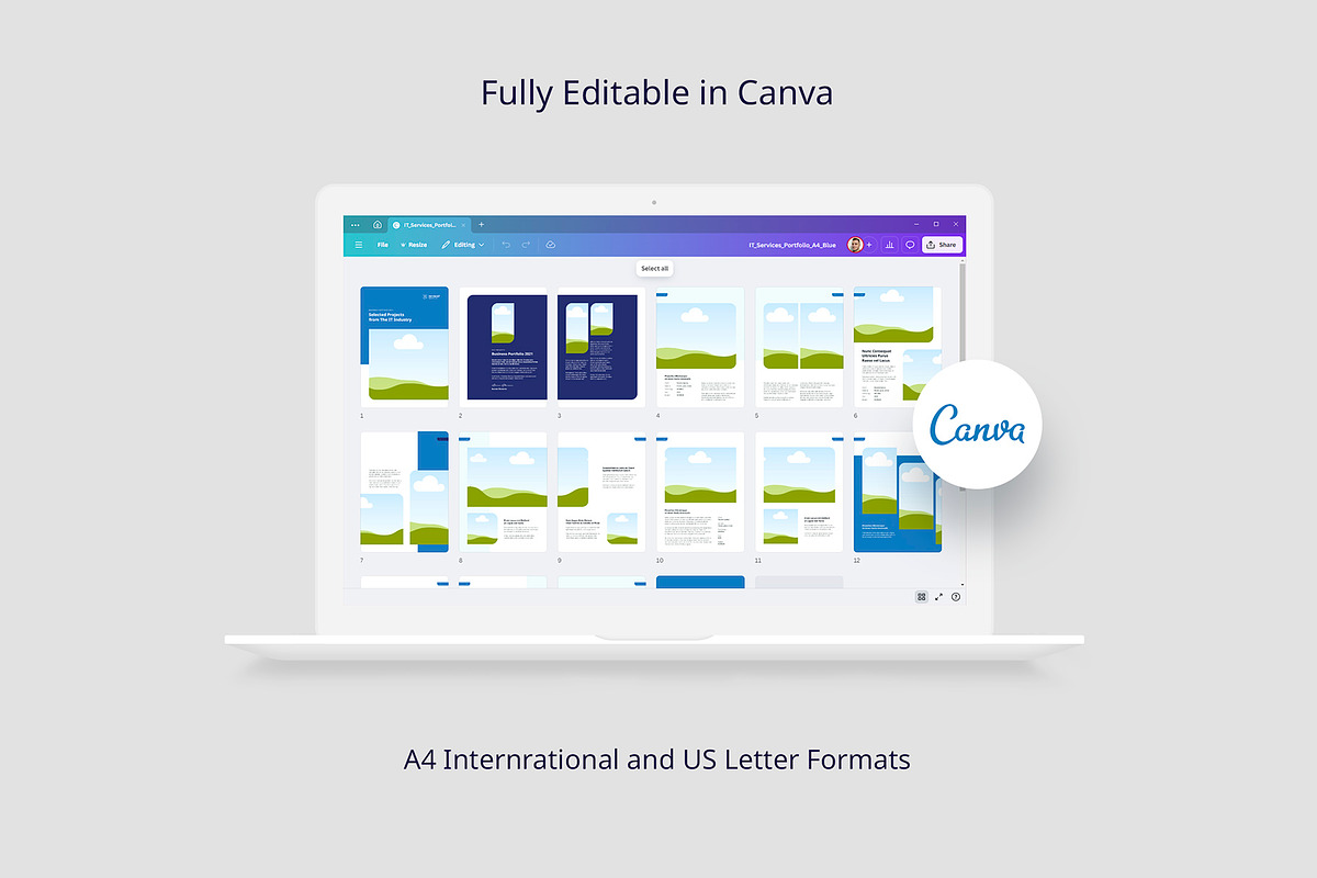 IT Service Business Portfolio Canva, a Brochure Template by artbart (Photo 5 of 6)