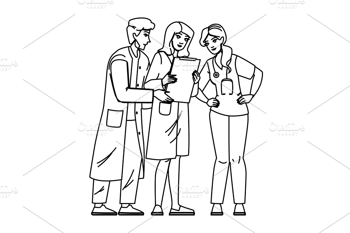 helth doctors and nurses in a, a Technology Illustration by pikepicture