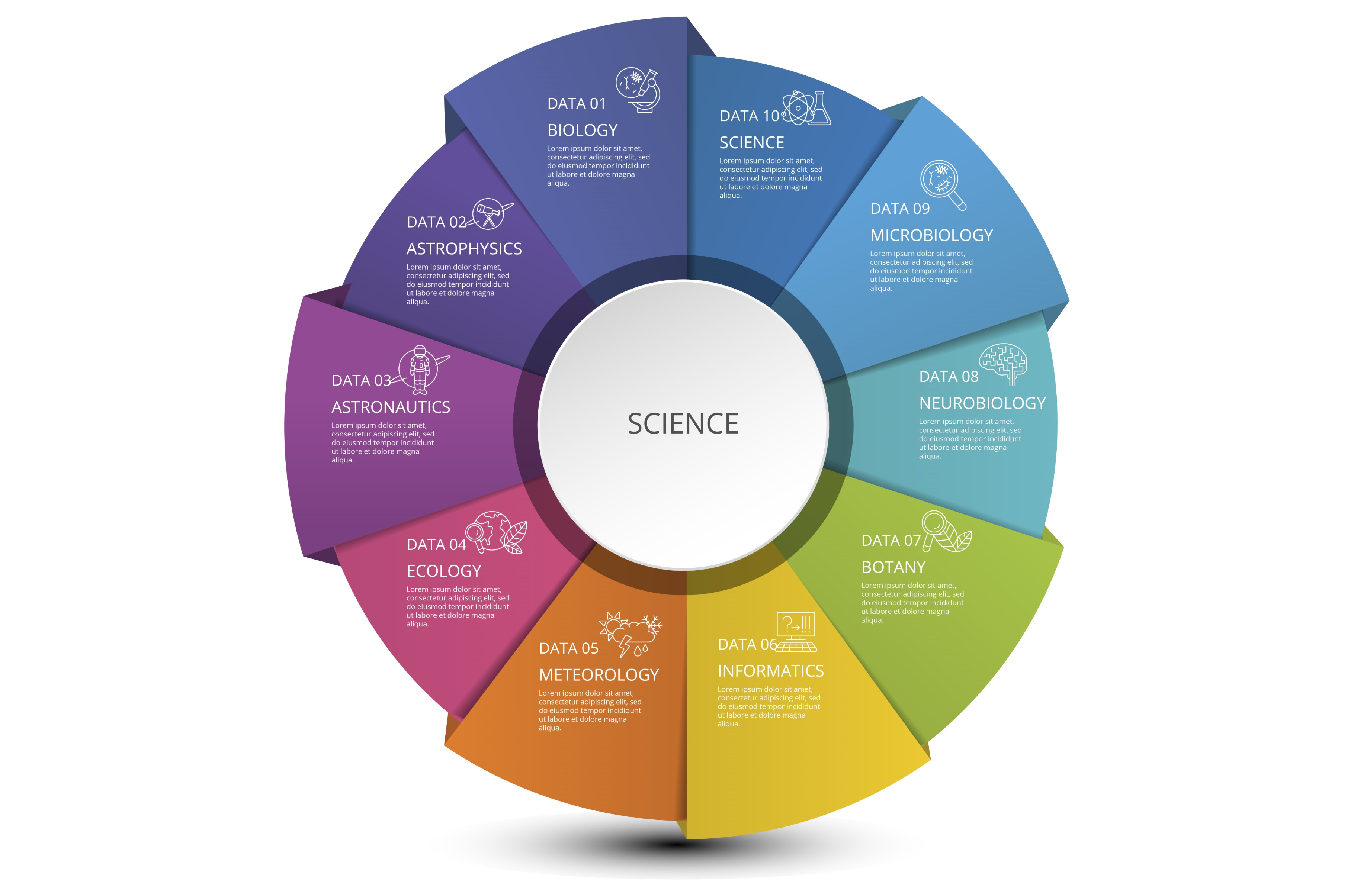 Infographic Science template. Icons, a Technology Illustration by ...