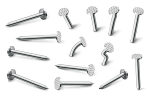 Nails 3d realistic and steel, an Illustration by winwin.art