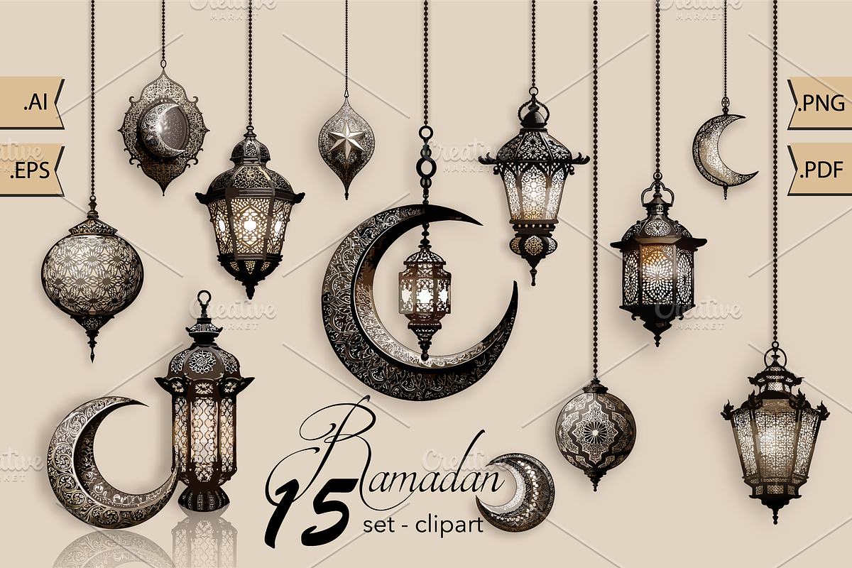 Ramadan clipart ancient Arab lantern, an Object Illustration by GraphicRedStudio (Photo 1 of 2)