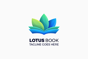Lotus Book Gradient Colorful Logo, a Branding & Logo Template by Artnivora.Std