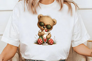 Summer Ice Cream Teddy Bear Clipart, a Seasonal Illustration by Designworld (Thumbnail 7 of 10)