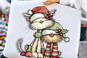 Whimsical Christmas Cats And Dogs, an Illustration by Craft Nest (Thumbnail 5 of 8)