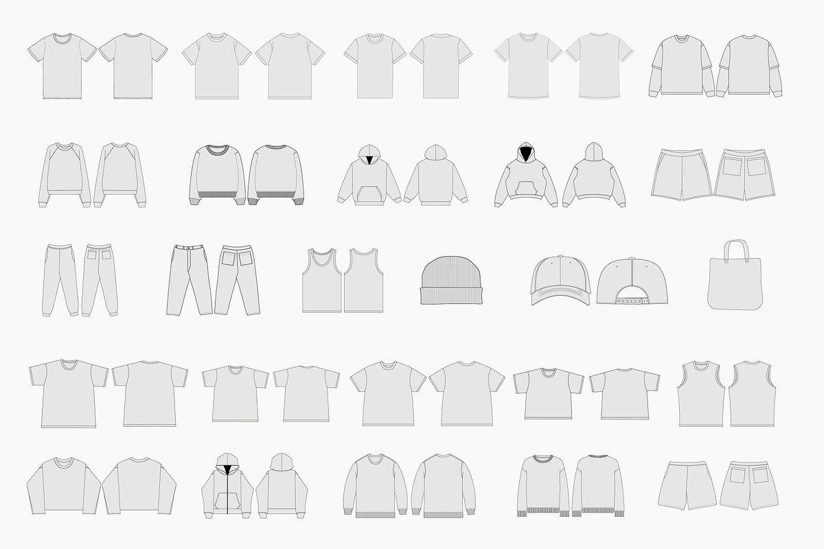 Vector Apparel Mockups Collection, an Apparel Mockup by S.i. Graphics (Photo 2 of 2)