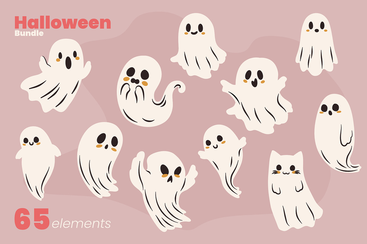 Halloween bundle, a Seasonal Illustration by moja doodle (Photo 2 of 6)