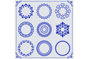 Vintage Big Set of Round Vector, a Decorative Illustration by FineArtStudio (Thumbnail 1 of 3)