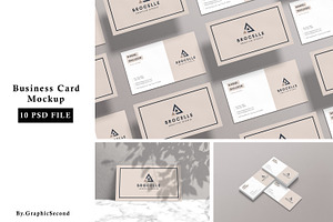 Business Card Mockup, a Print Template by graphicsecond