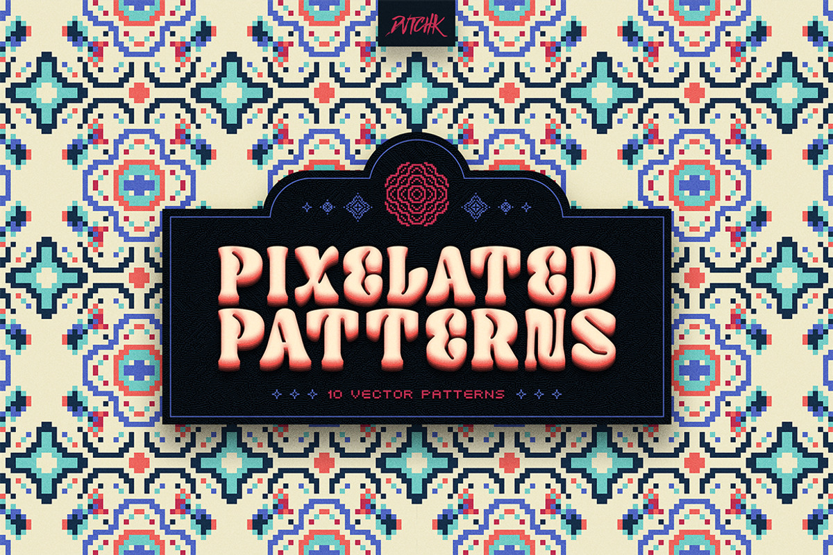 Pixel Mosaic Patterns | Vol. 13, a Pattern Graphic by dvtchk (Photo 8 of 10)