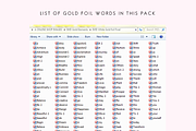 SALE! 144 GOLD FOIL WORD OVERLAYS, an Object Graphic by Illumineer Media & Design (Thumbnail 8 of 8)