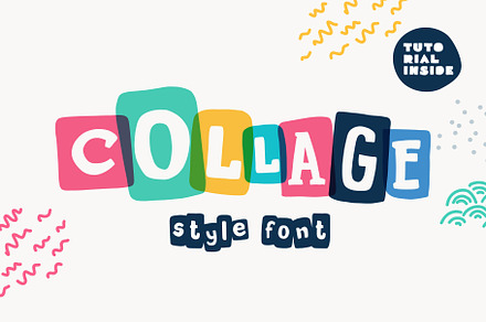 New Collage colored font, a Slab Serif Font by kaer_shop