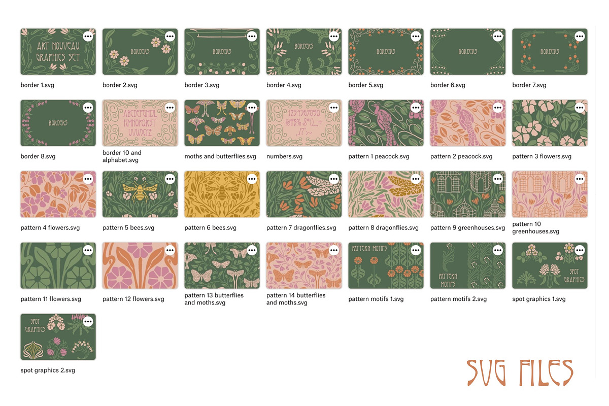 Art Nouveau Graphics Set, an Object Graphic by Liz Kohler Brown (Photo 27 of 27)